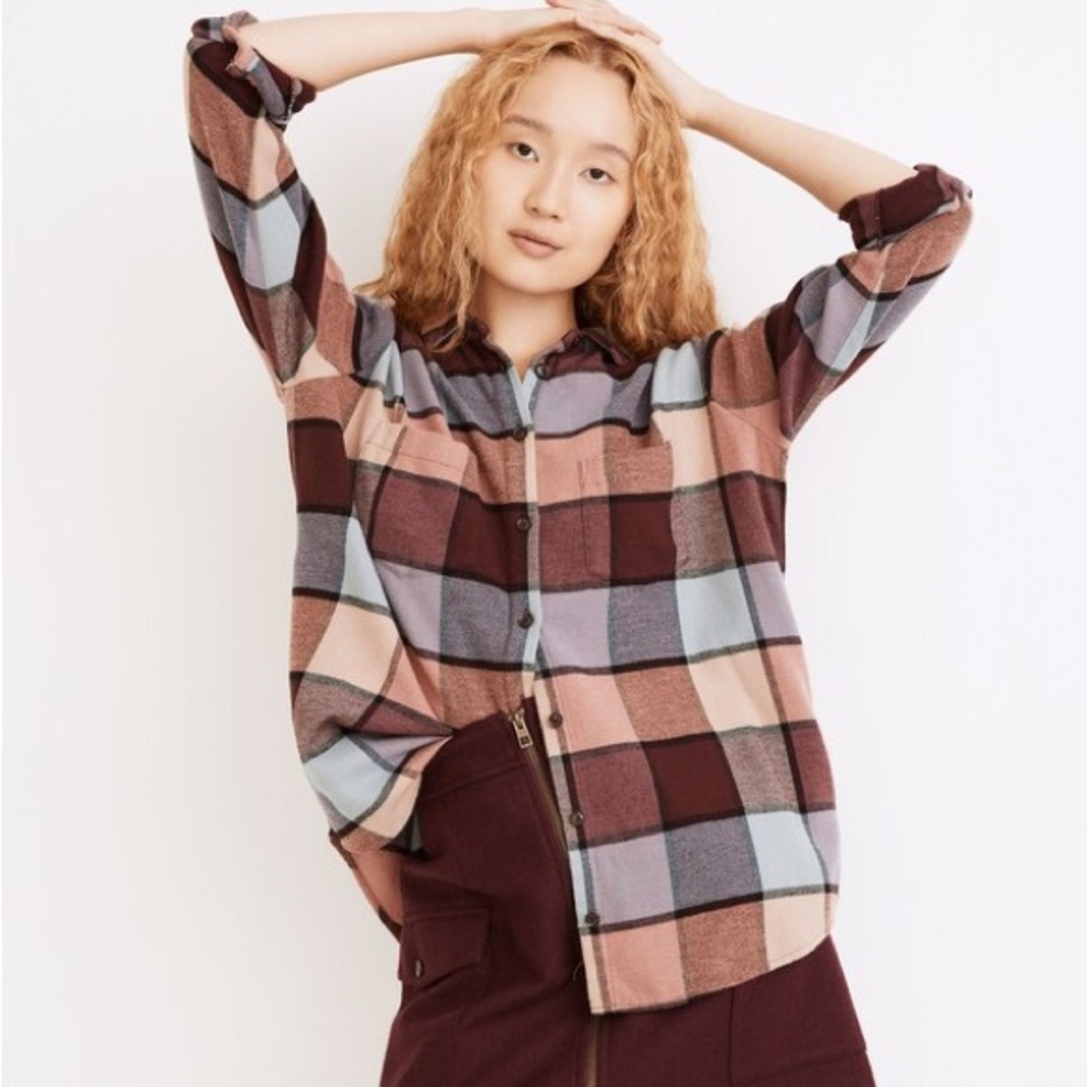 Madewell Flannel Sunday Shirt in Canosa Plaid